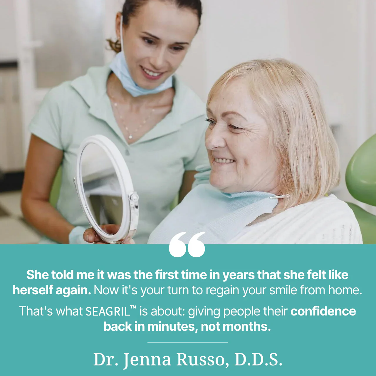 😁 Приключва днес: 70% ОТСТЪПКА! SEAGRIL™ Персонализирани пълнофункционални протези. Правят ви по-уверени – Произведени в САЩ и сертифицирани от FDA